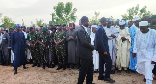 Tears As Retired Major General Rabe Abubakar Is Buried After Dying In Bandits Captivity