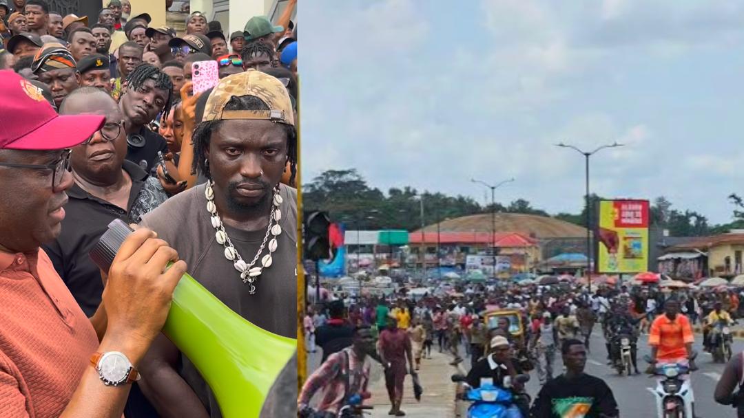 VDM Leads Mass Protest in Ibadan Over Abducted Oyo Schoolchildren, Makinde Promises Action