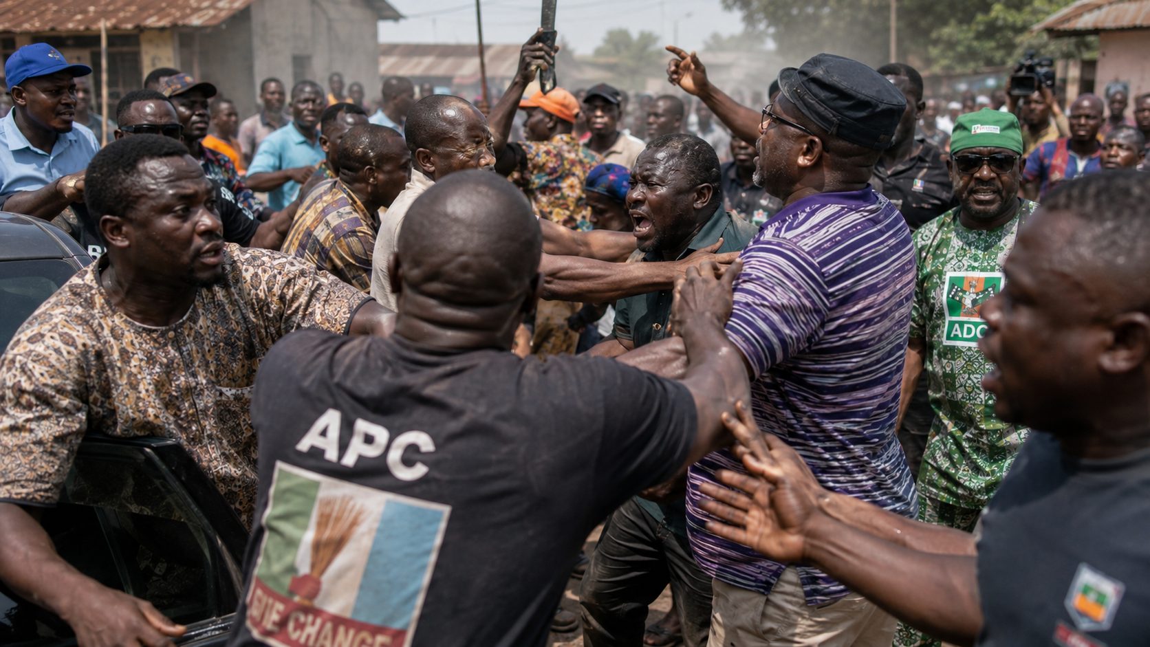 Ekiti Election: APC, ADC Trade Blame As Violence Erupts In Ilawe-Ekiti Over Alleged Vote Buying
