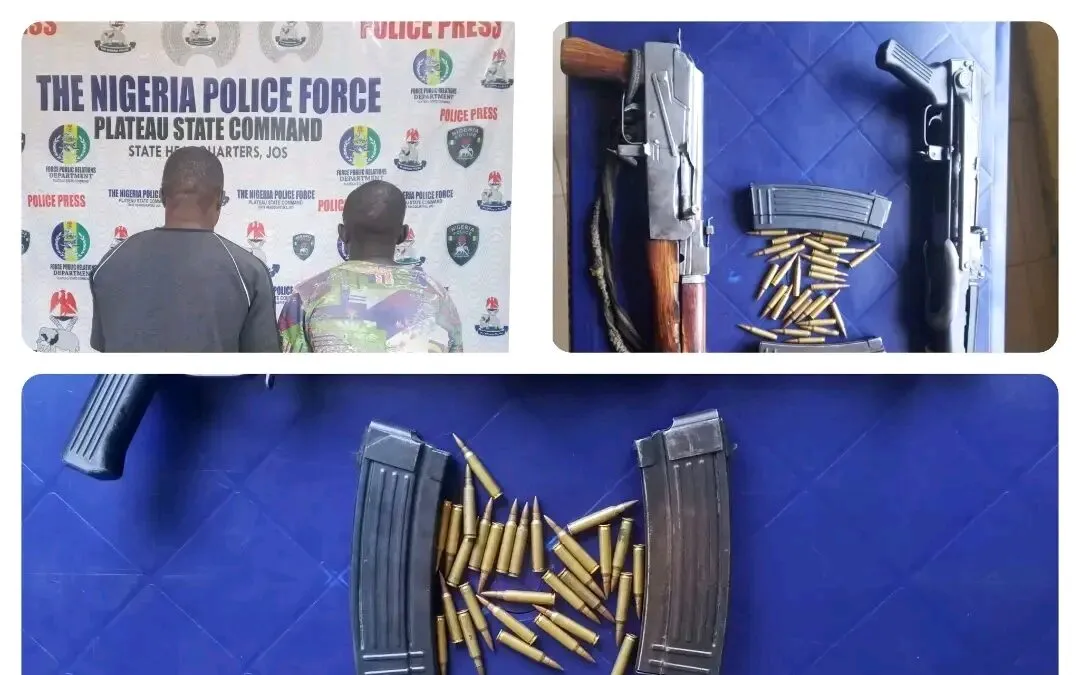 Police Arrest Two Over Illegal Firearms, Recover Rifles, Ammunition in Plateau