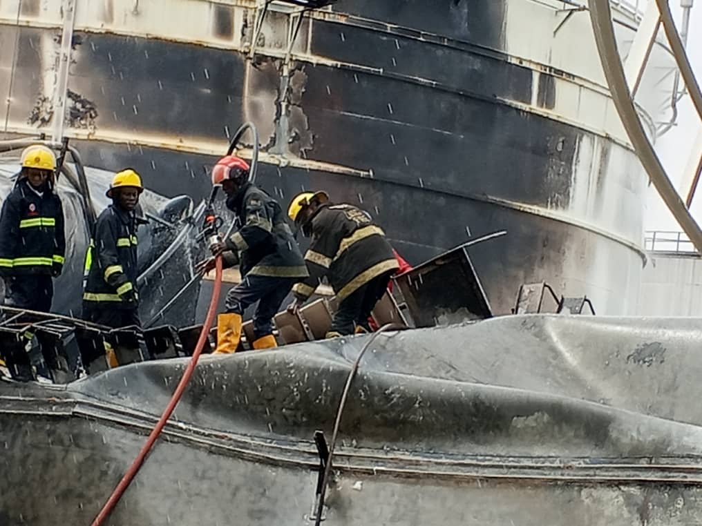 Fire Guts 5 Million-Litre Diesel Tank At Lagos Oil Terminal