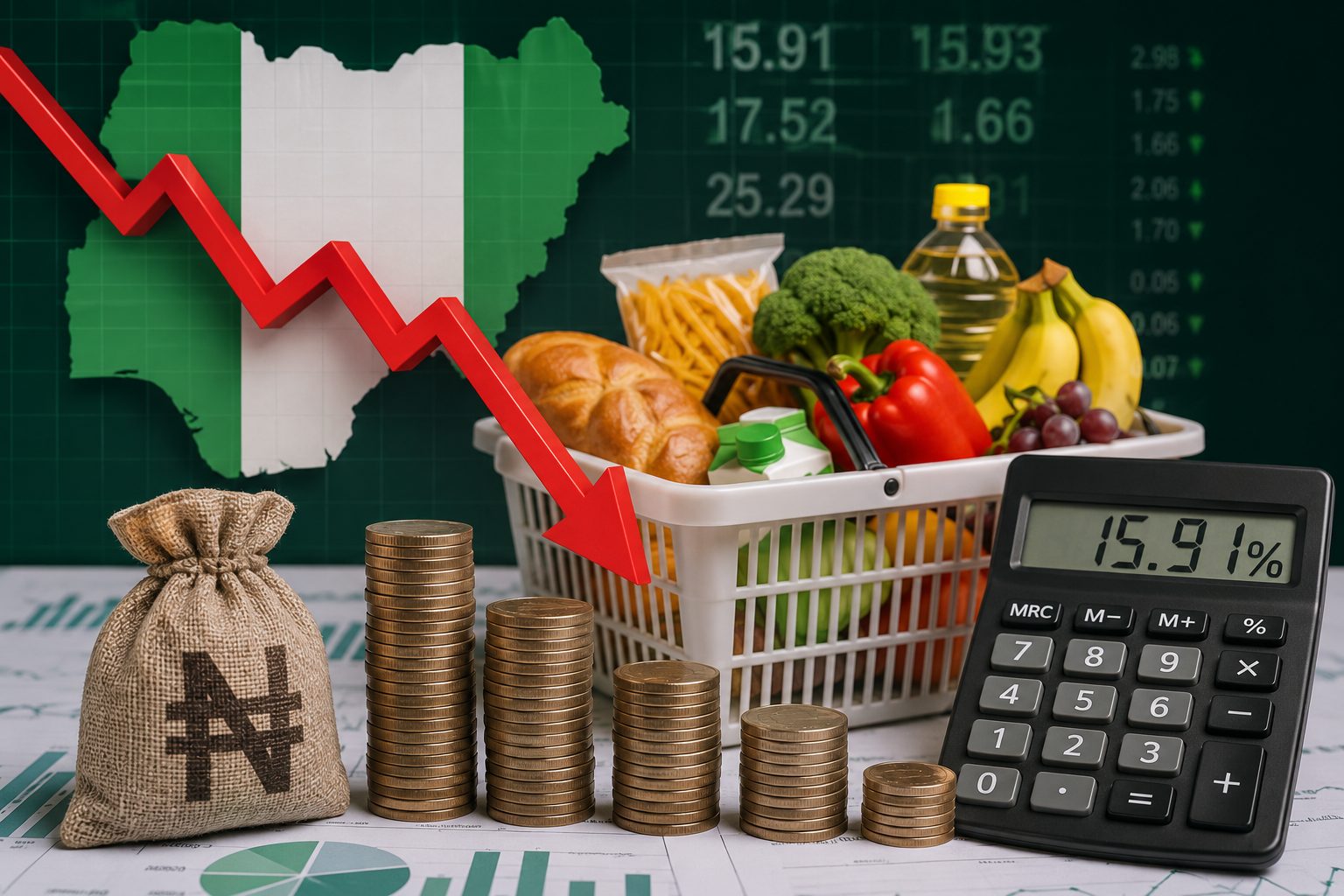 Nigeria’s Inflation Drops To 15.91% In June As Prices Ease Slightly