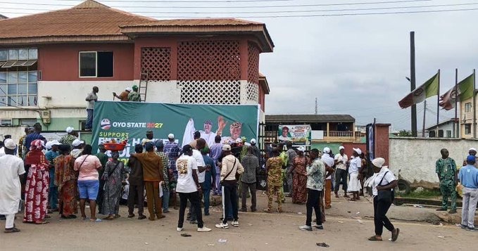 Wike-Backed Faction Takes Over Oyo PDP Secretariat in Ibadan Amid Tight Security