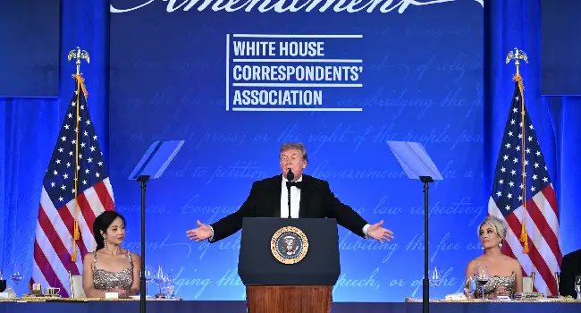 Trump Attacks ‘Fake News’ at Rescheduled White House Correspondents’ Dinner